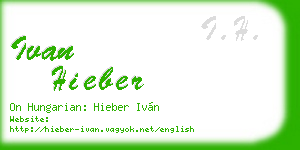 ivan hieber business card